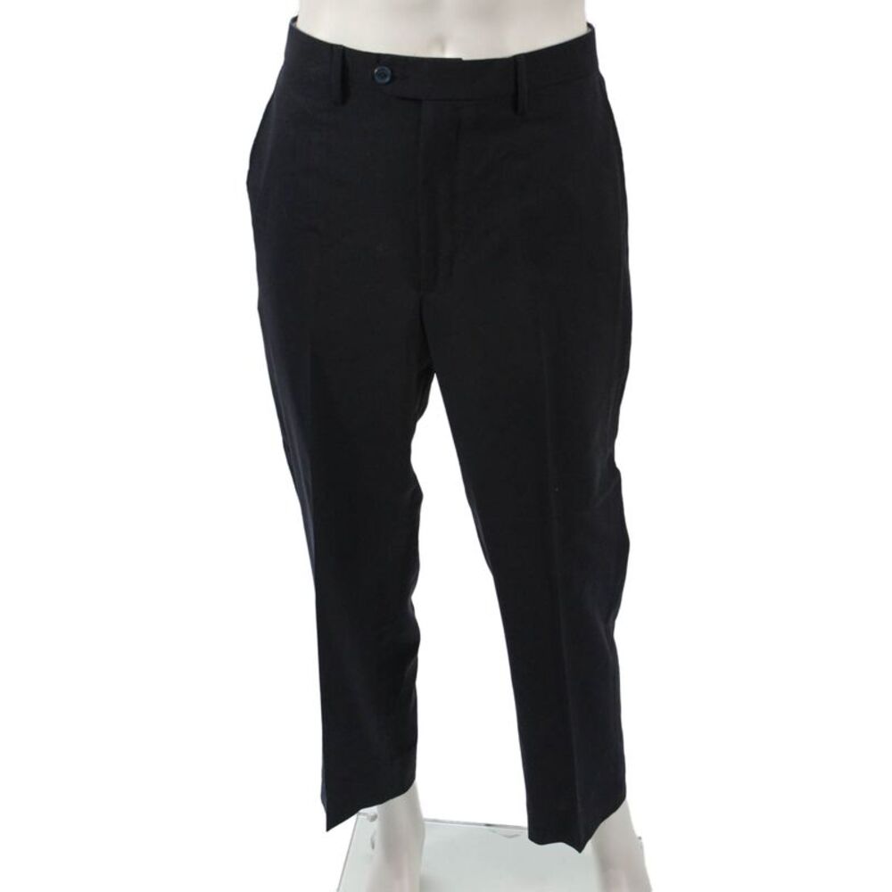 Pazoni Mens Dress Pants Dark Blue Solid Button 28 Inseam Size 34